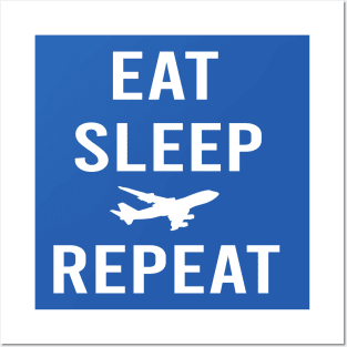 EAT SLEEP PLANE REPEAT | Gift Posters and Art